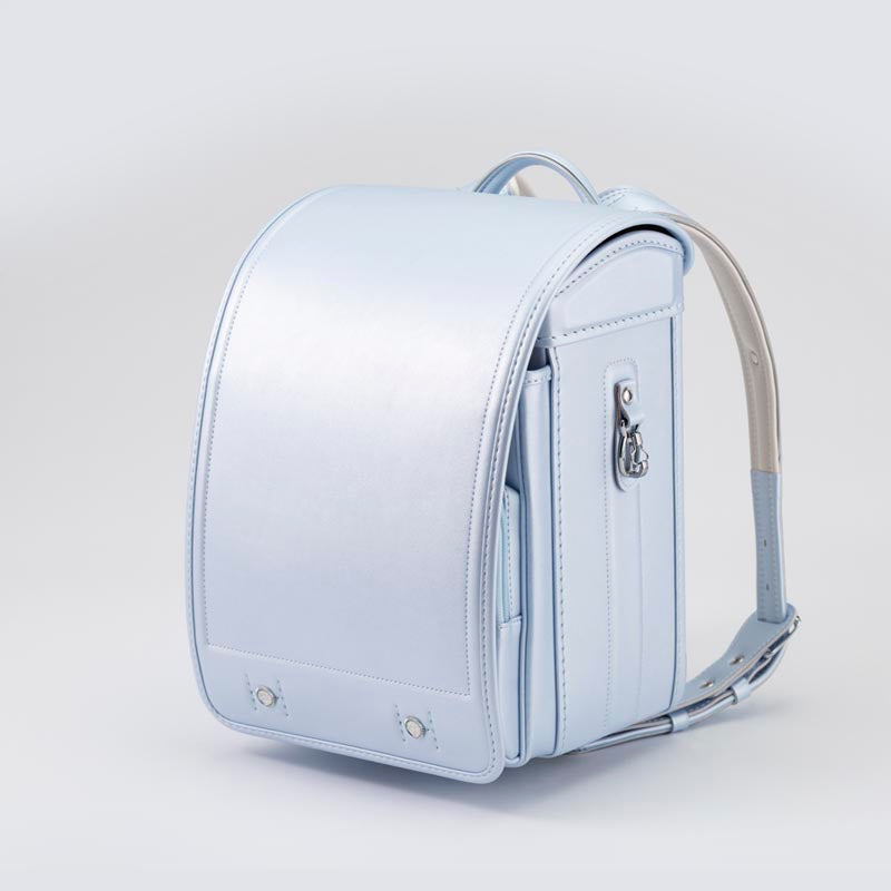 703 軽量牛革ハイブリッド クラリーノ®︎F キューブ型 シャインブルー